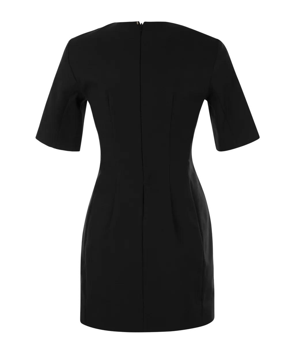 Crewneck Short-Sleeved Dress