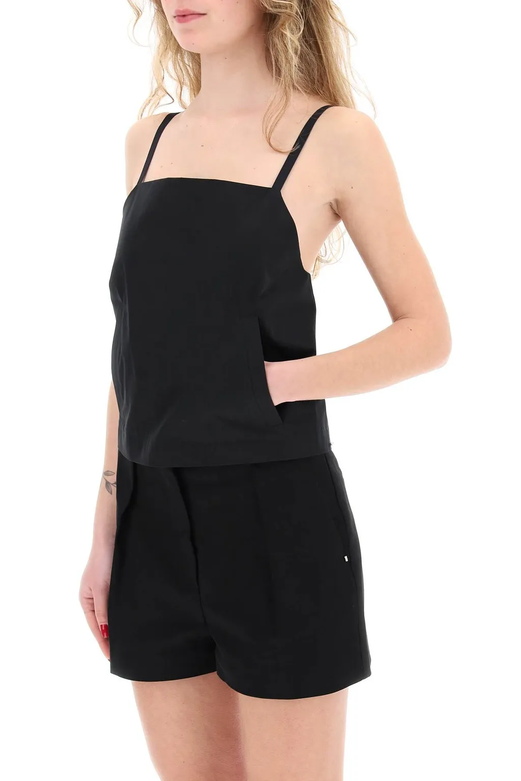 Buckle Detailed Sleeveless Top