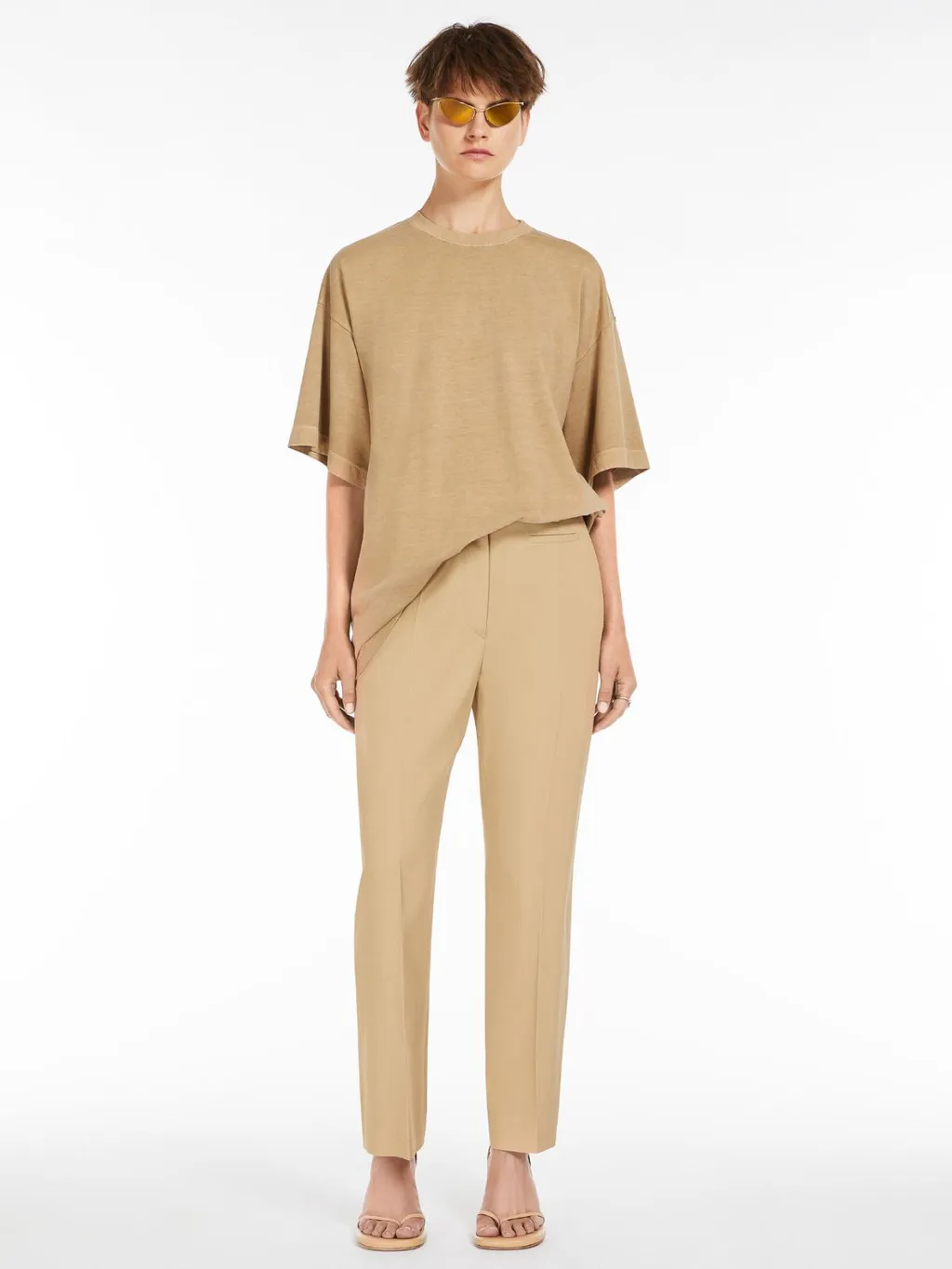 High Waist Straight Leg Trousers