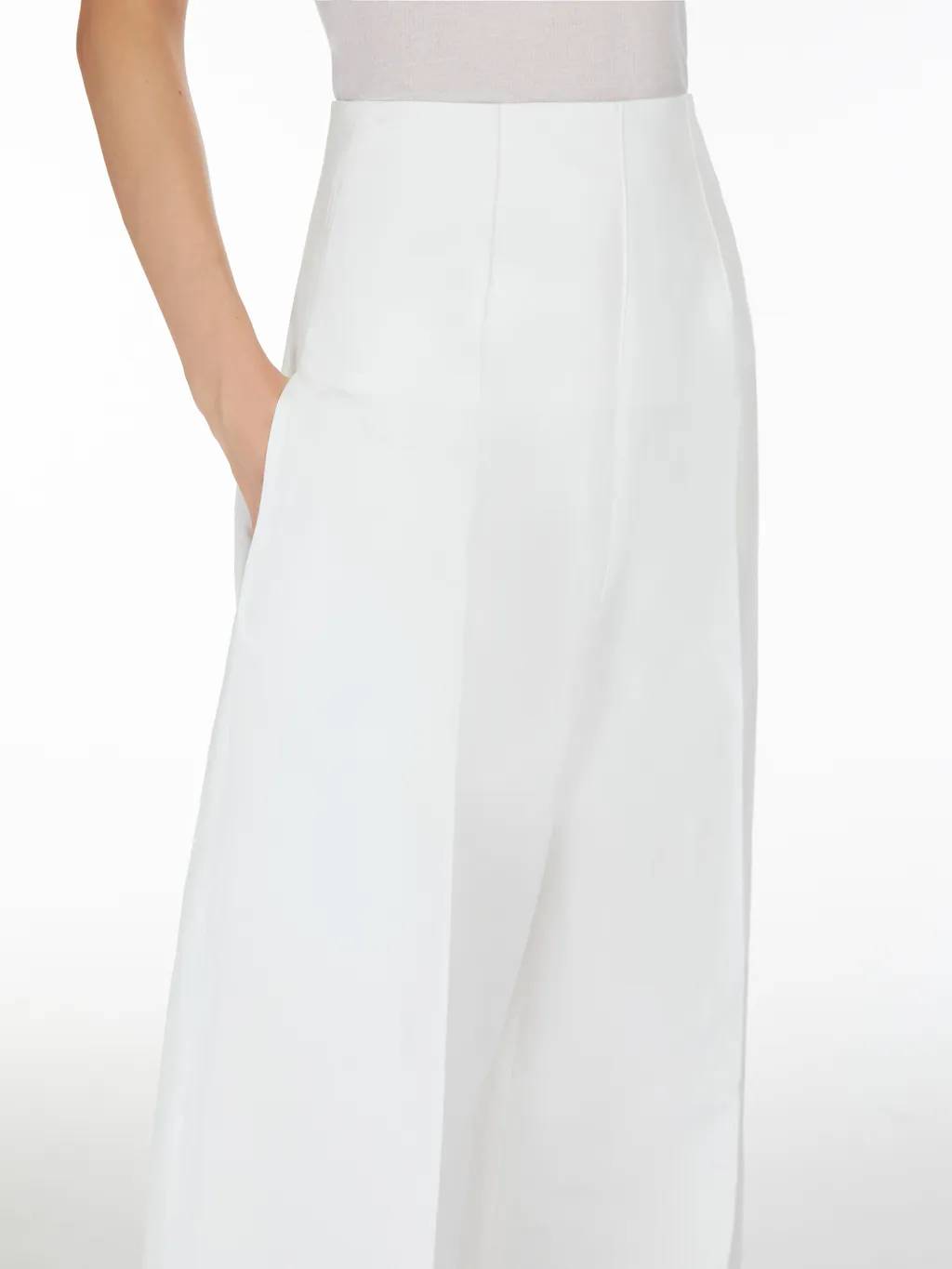 High Waist Straight Leg Trousers