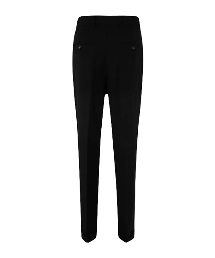 Button Detailed Straight Leg Pants