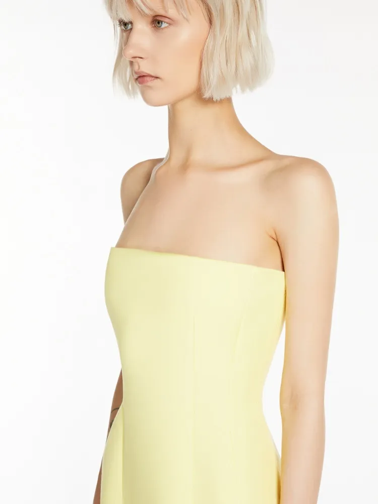 Zip Detailed Strapless Dress