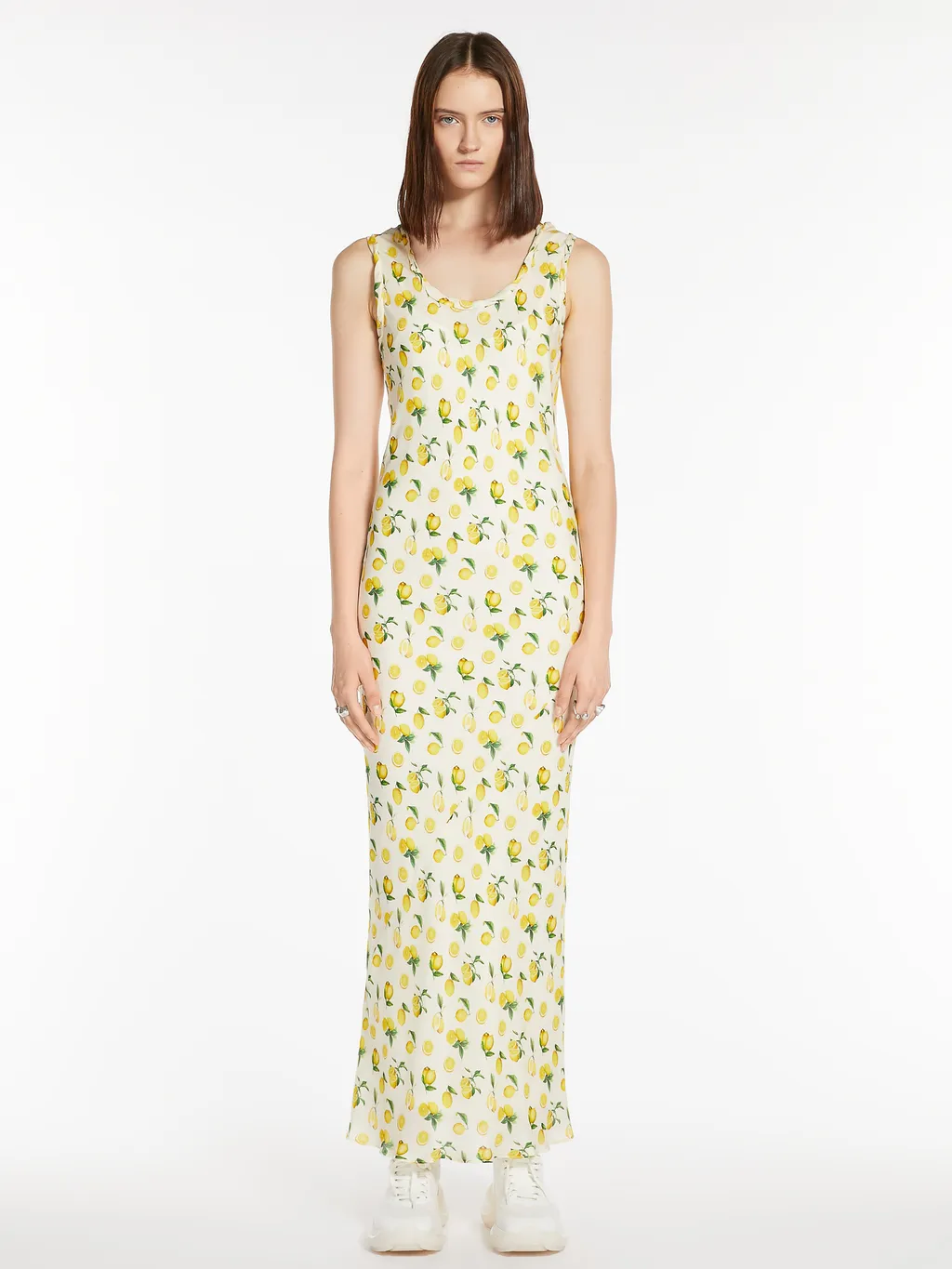 All-Over Patterned Sleeveless Maxi Dress