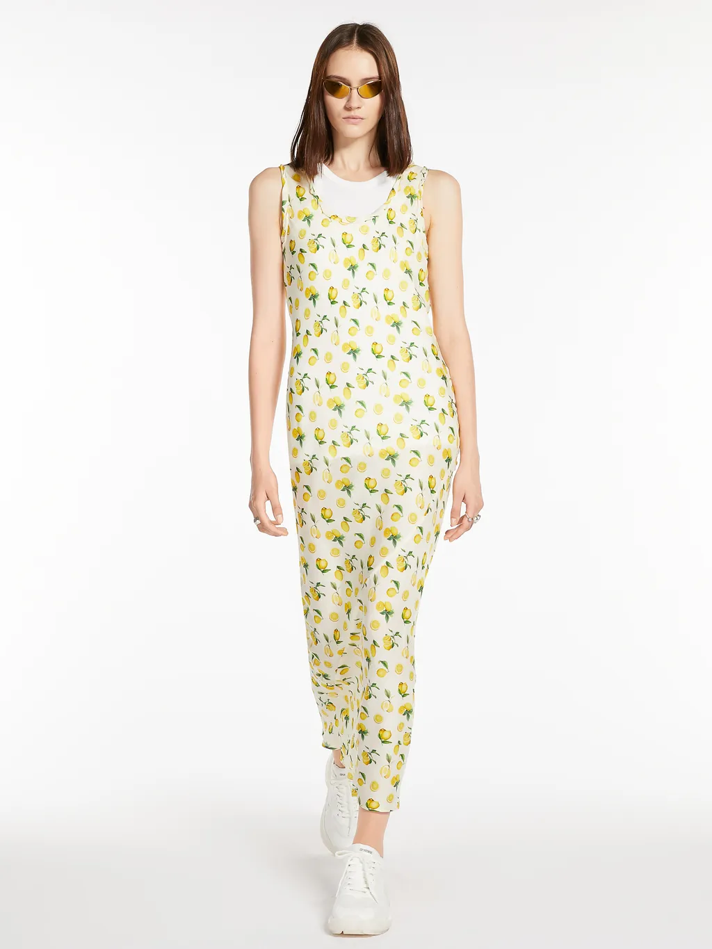 All-Over Patterned Sleeveless Maxi Dress
