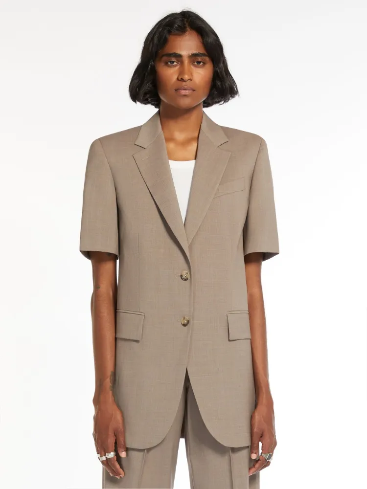 Single-Breasted Short-Sleeved Jacket