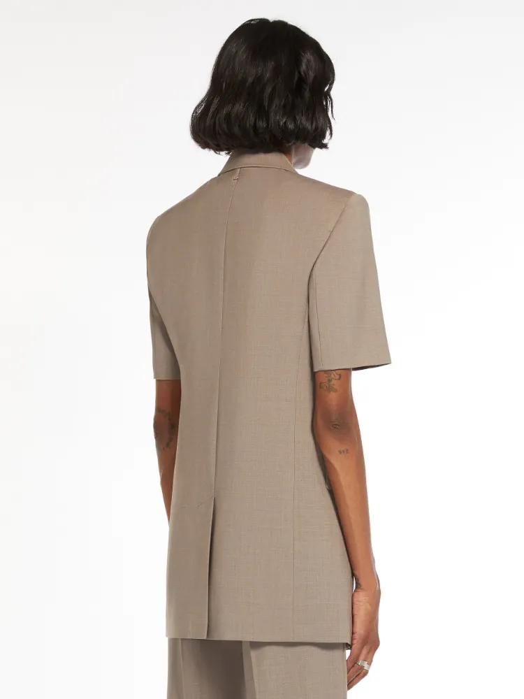 Single-Breasted Short-Sleeved Jacket