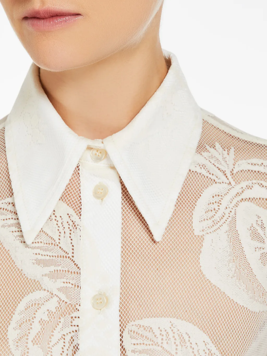 Lace Detailed Long-Sleeved Top