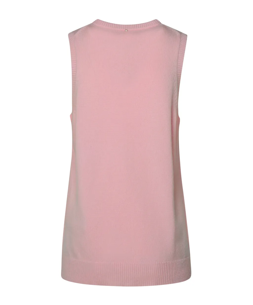 Sleeveless V-Neck Knitted Vest