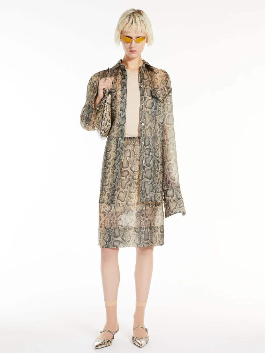 All-Over Patterned Long-Sleved Top