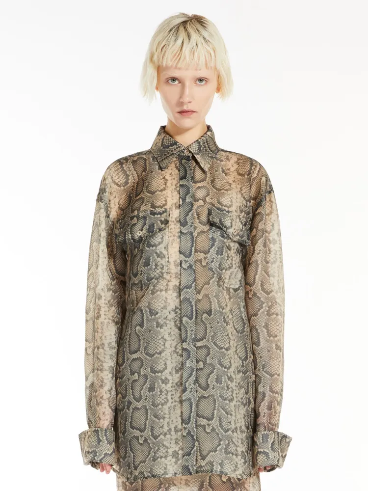 All-Over Patterned Long-Sleved Top
