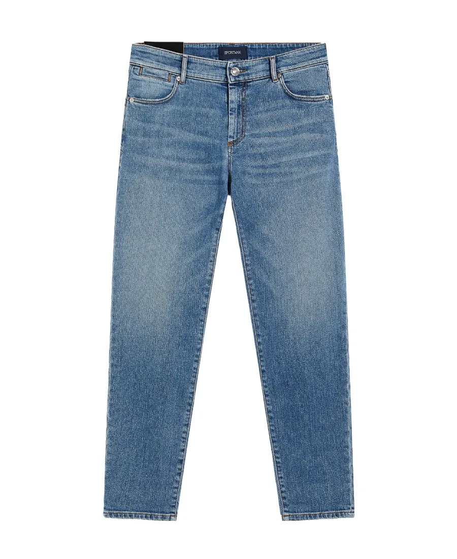 Logo Patch Cropped Jeans