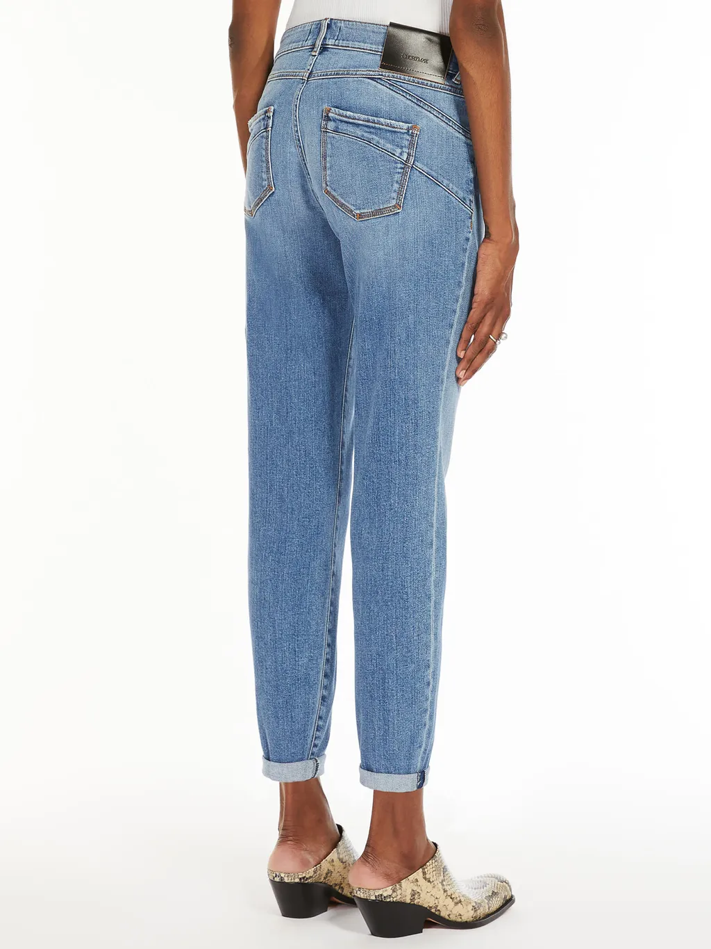 Logo Patch Cropped Jeans