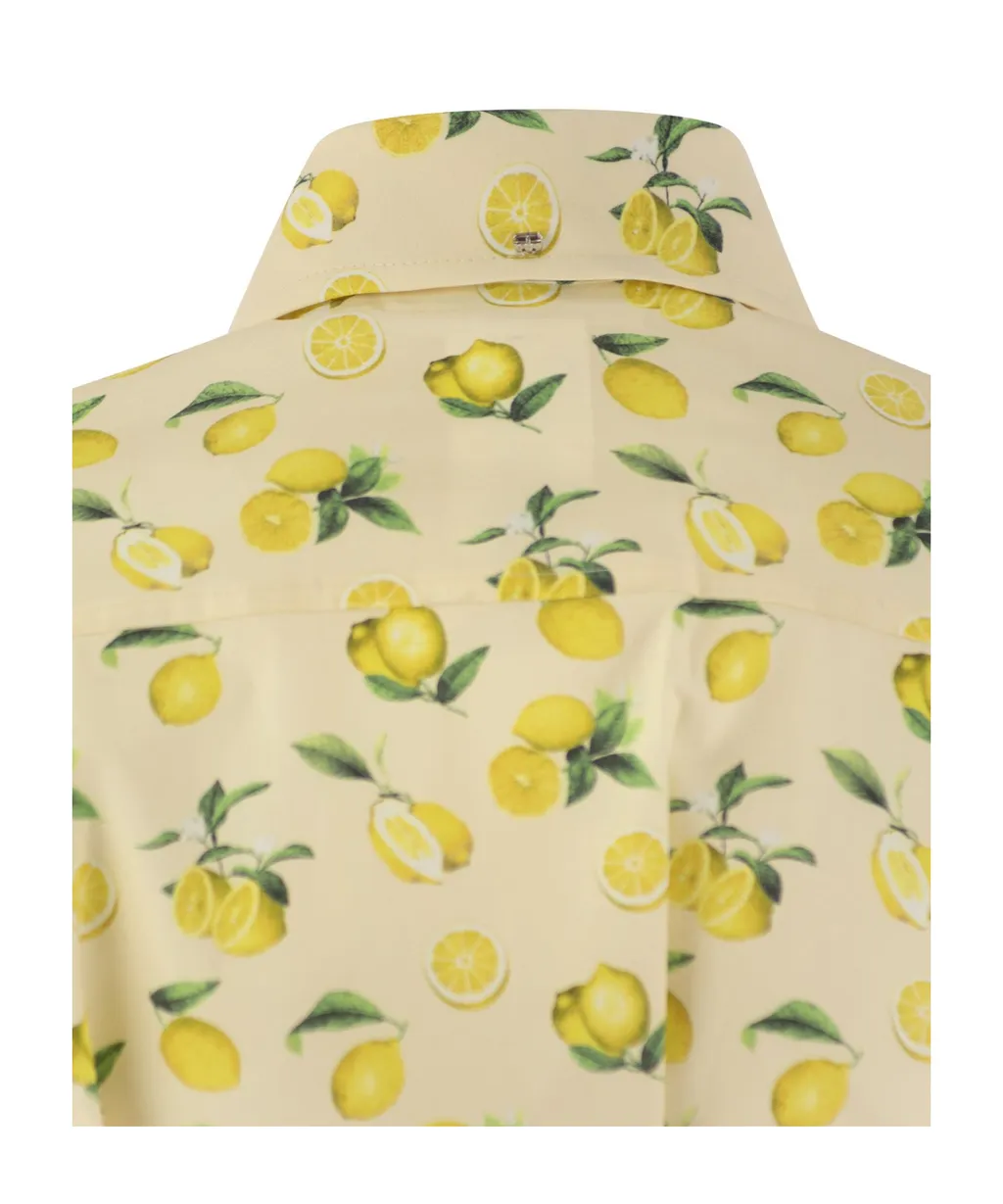 All-Over Patterned Long-Sleeved Dress