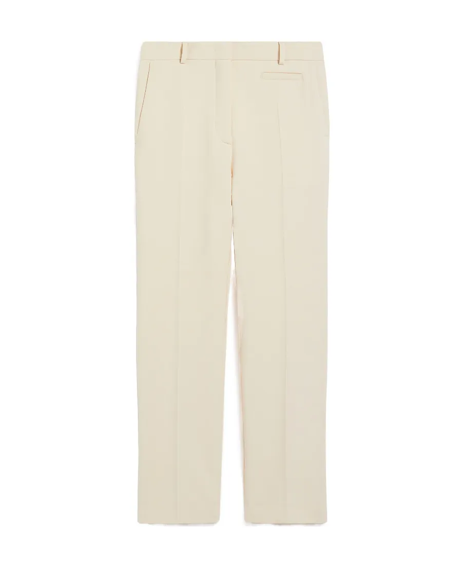 Low-Rise Wool Casual Pants
