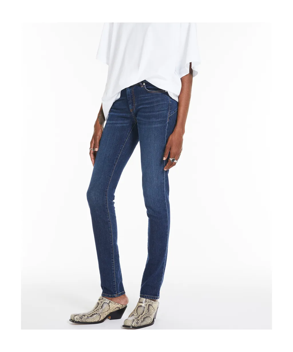 Logo Patch Straight Leg Jeans