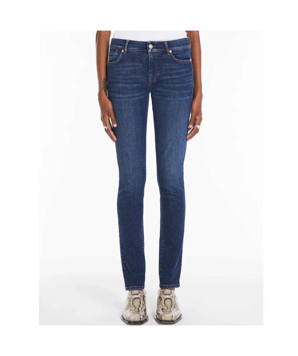 Logo Patch Straight Leg Jeans