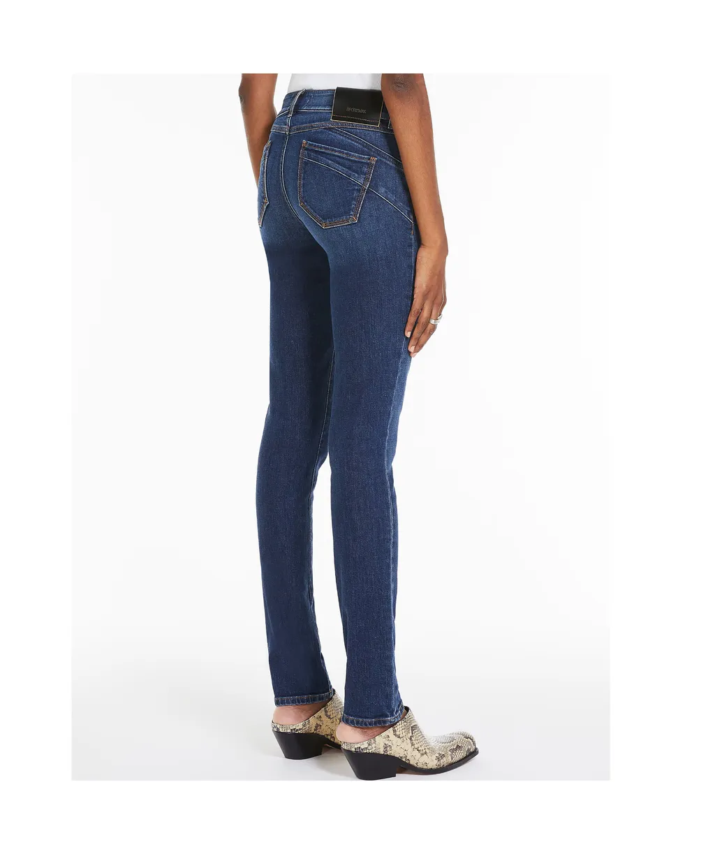 Logo Patch Straight Leg Jeans