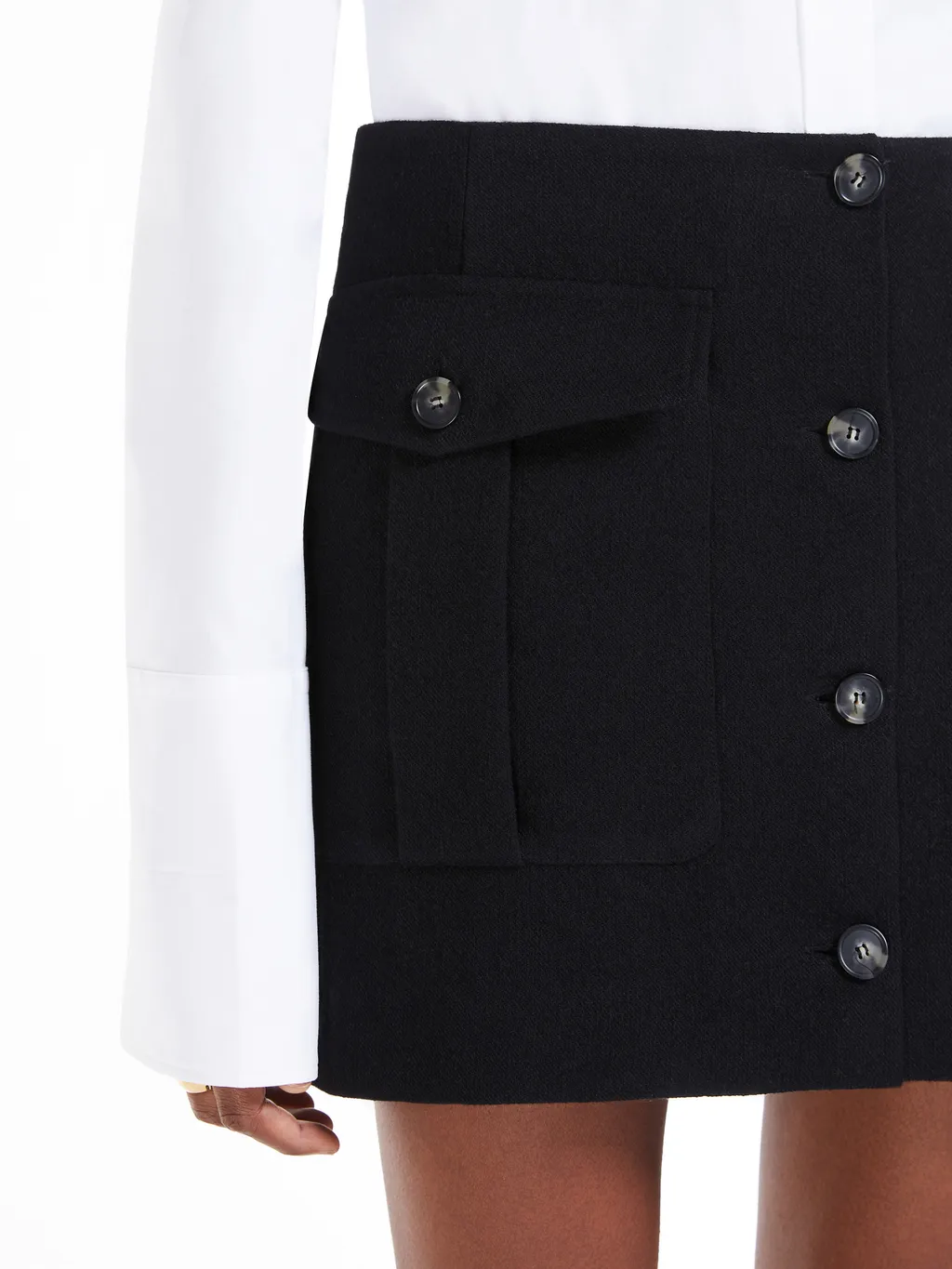 Low-Rise Wool Skirt