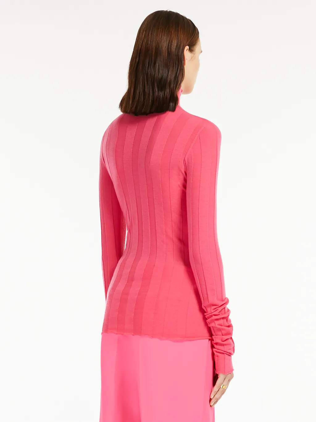 High-Neck Wide-Ribbed Top