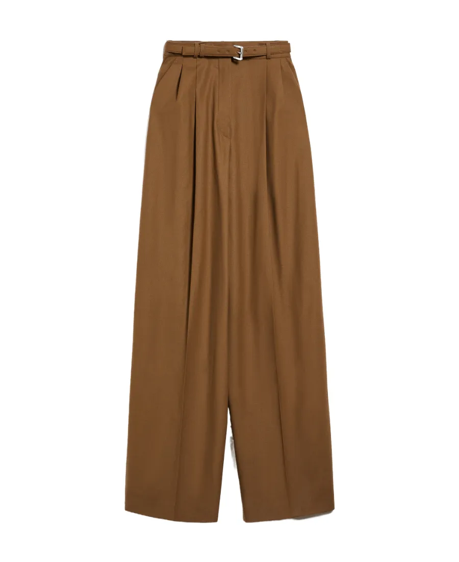 Wool Pleated Casual Pants