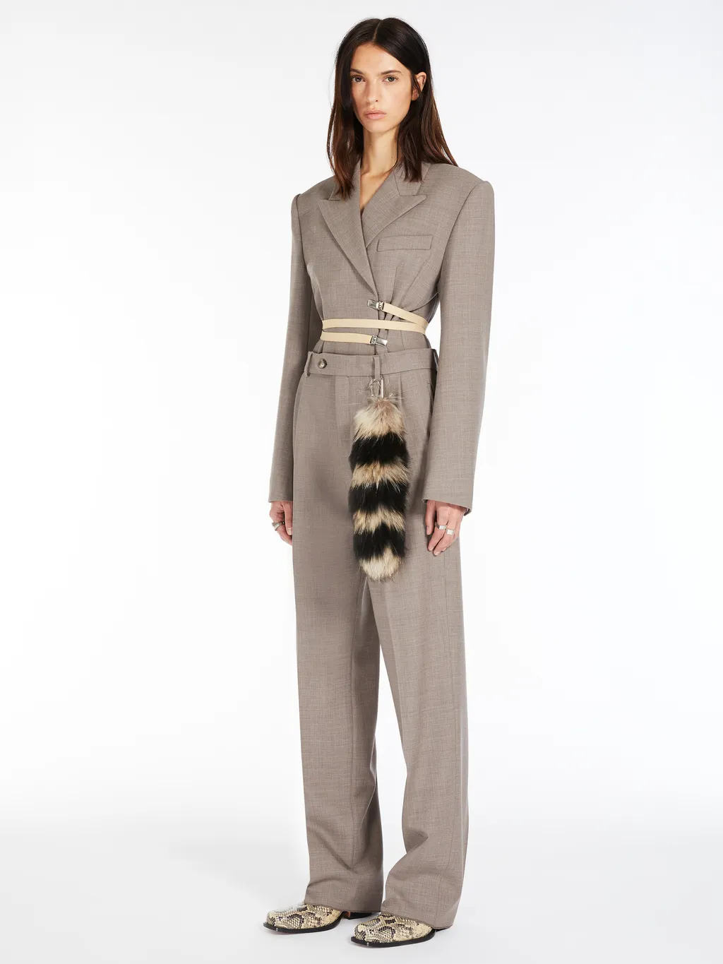Pleated Straight-Leg Trousers