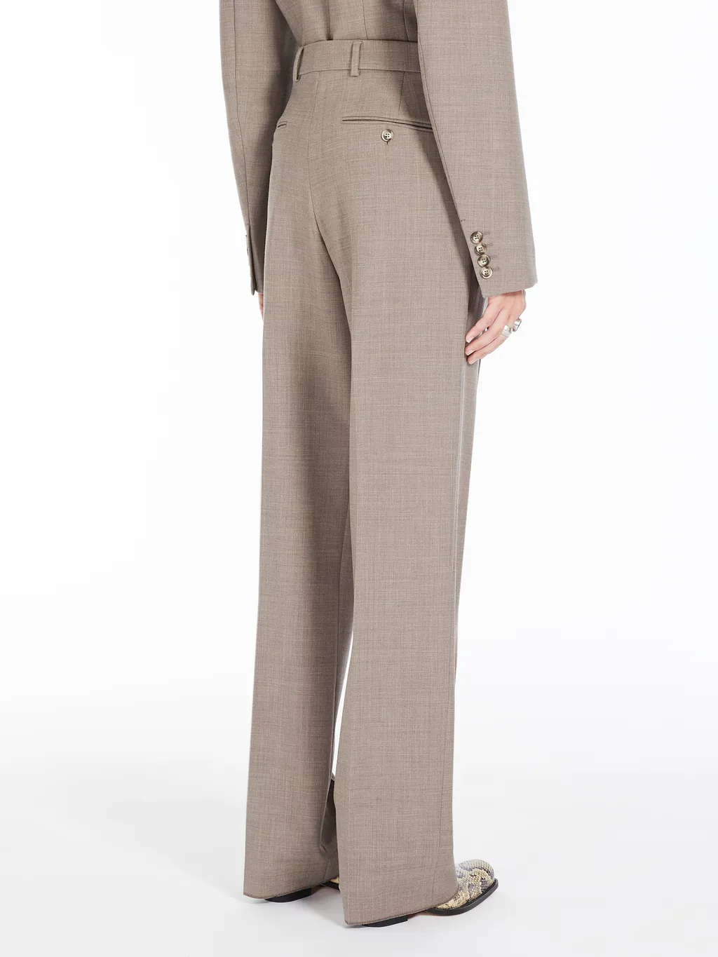 Pleated Straight-Leg Trousers