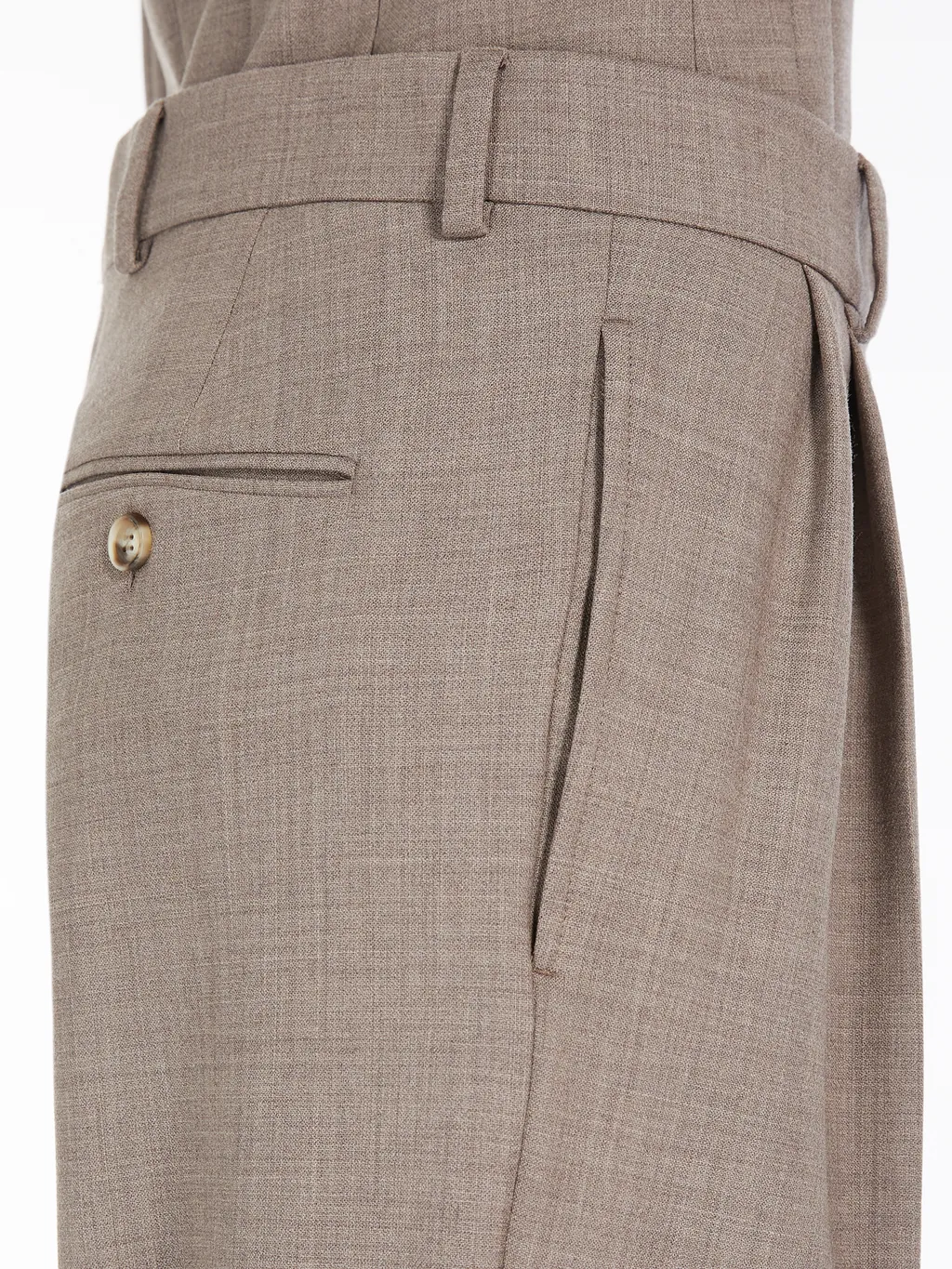 Pleated Straight-Leg Trousers