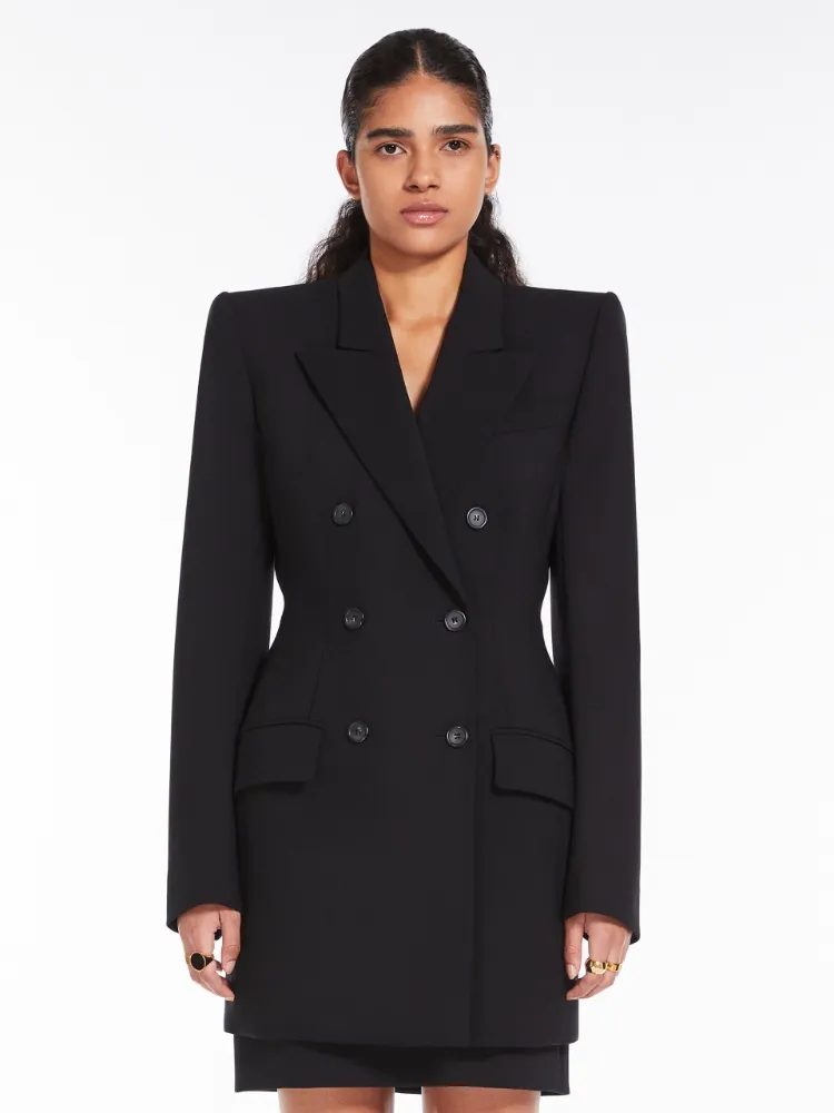 Double-Breasted Long Suit Coat