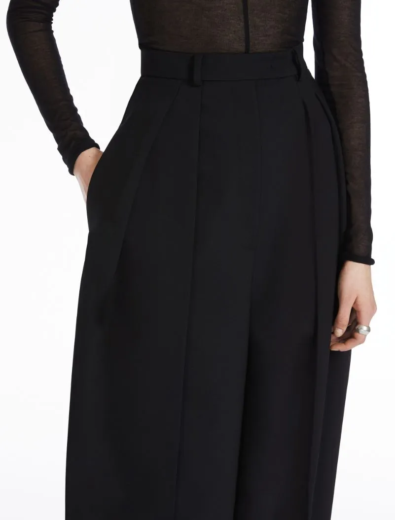 High-Waisted Wide-Leg Trousers