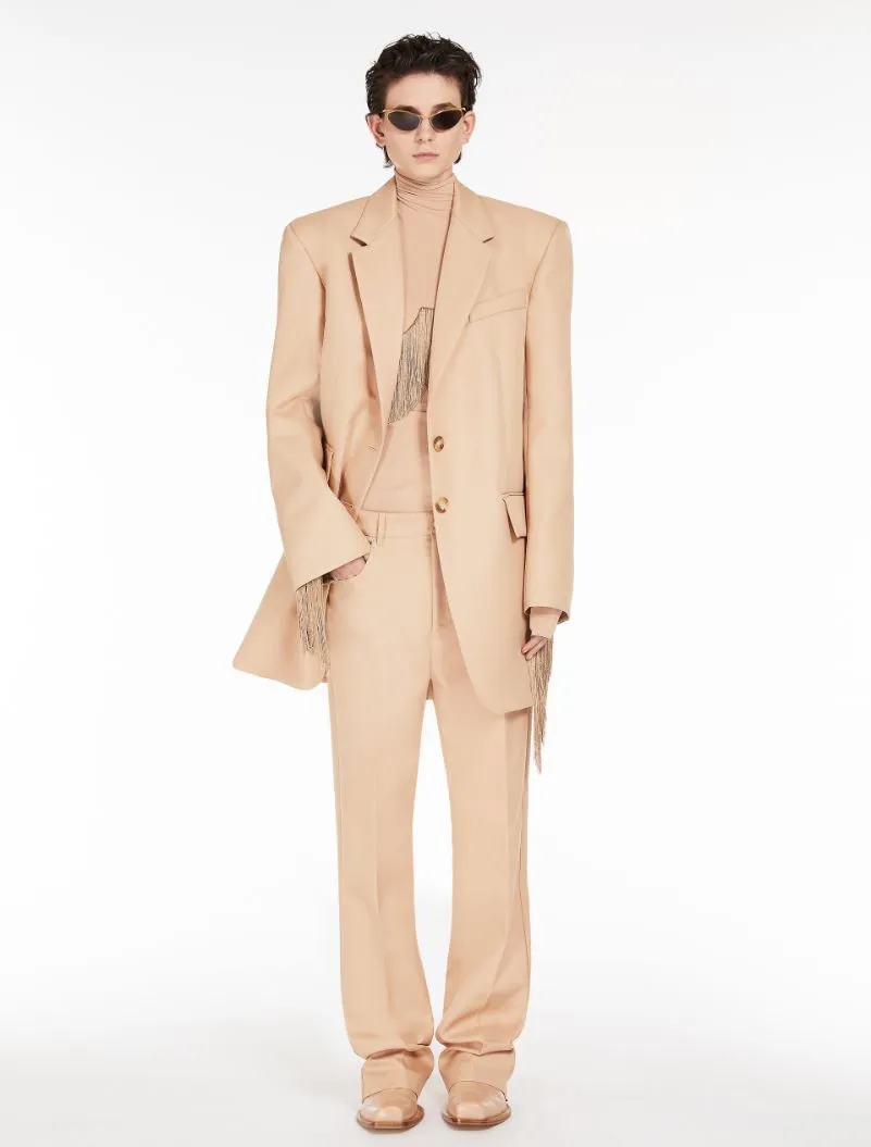 High-Waisted Straight-Leg Trousers