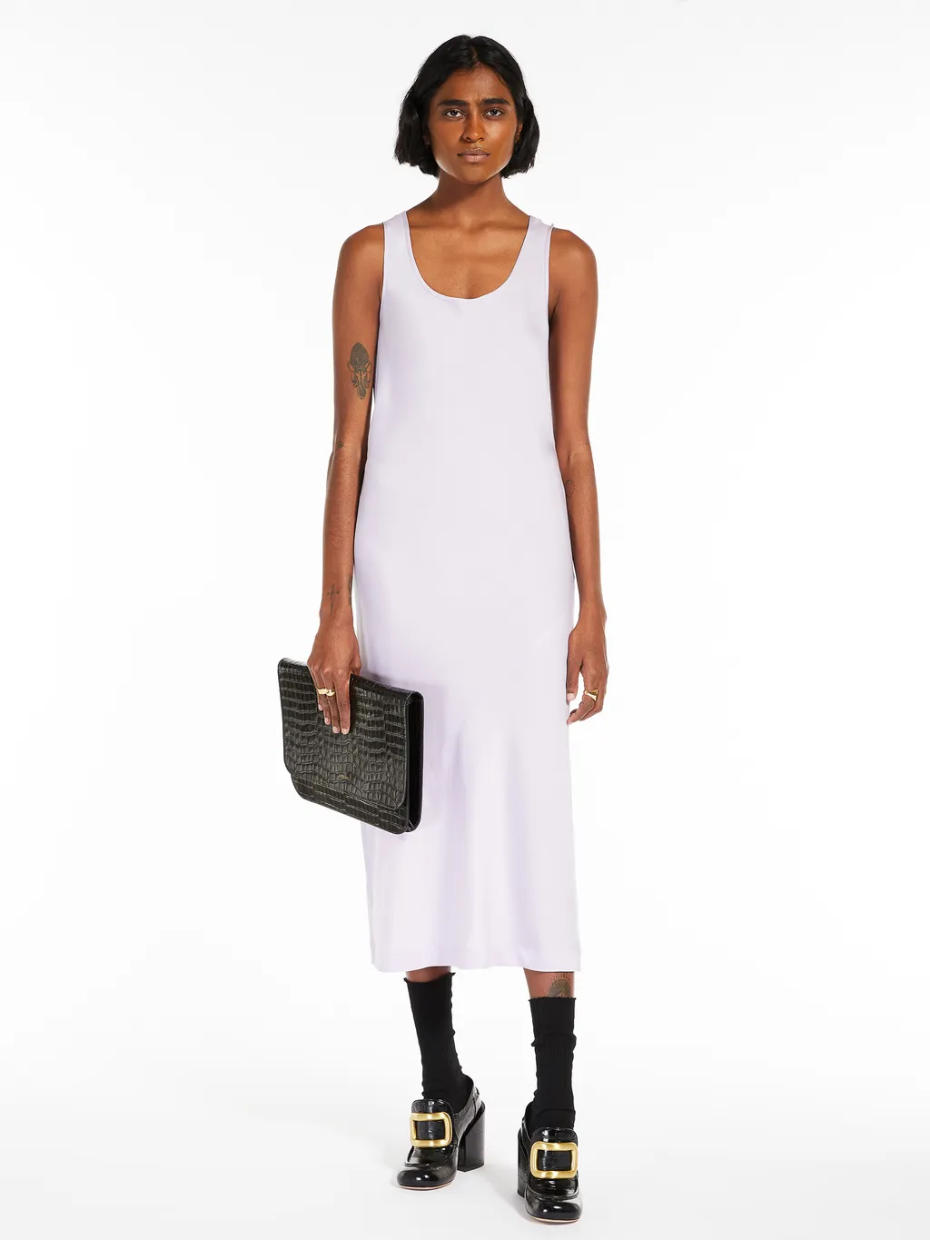 Stretch Silk Sleeveless Dress
