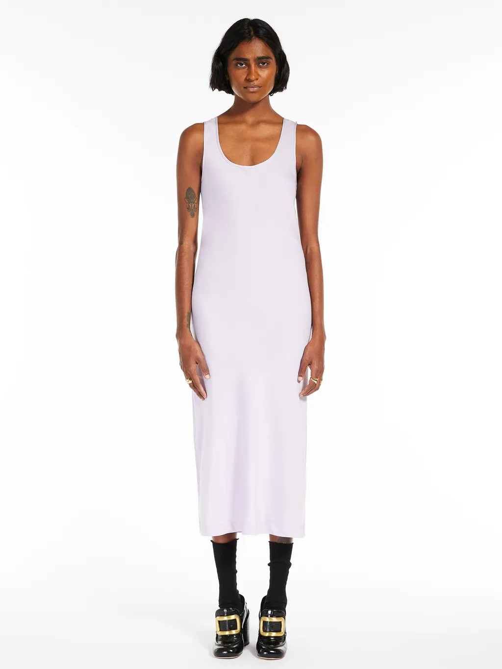 Stretch Silk Sleeveless Dress
