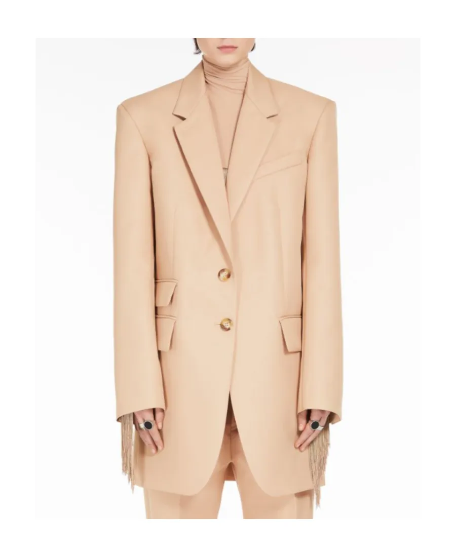Notched-Lapels Single-Breasted Blazer
