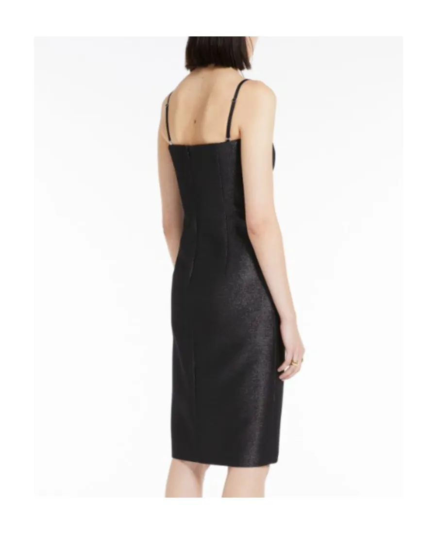Bustier-Style Metallic-Effect Dress