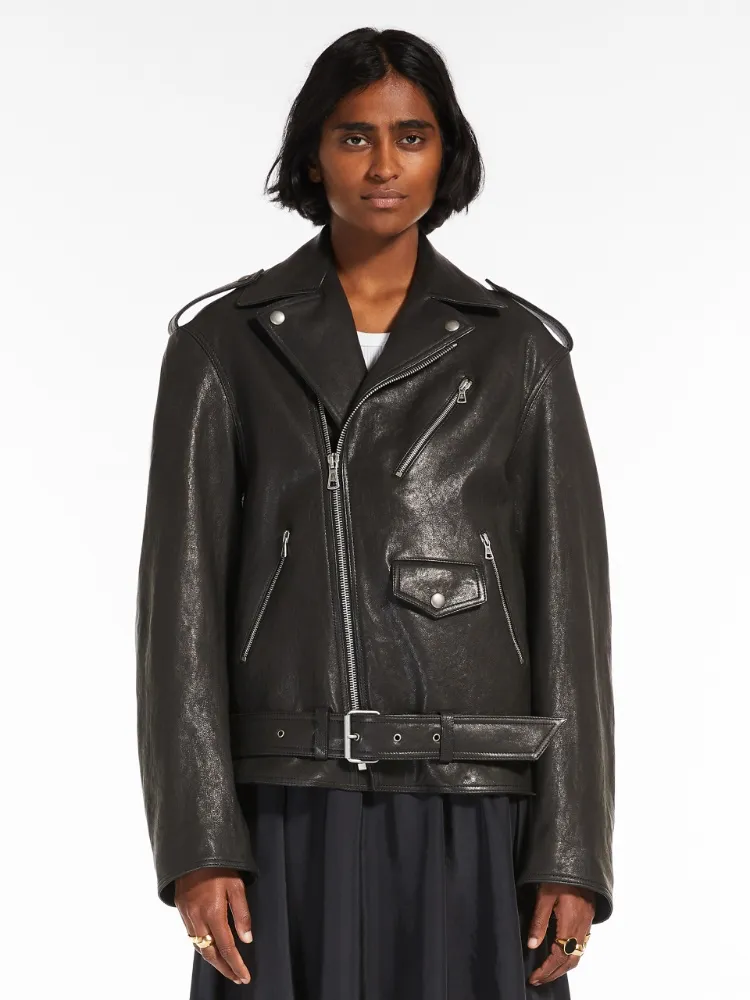 Logo Leather Jacket