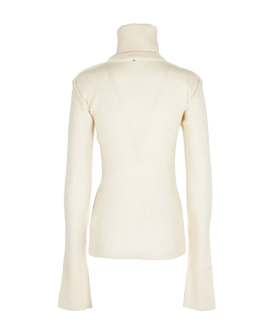 High-Neck Long-Sleeved Sweater