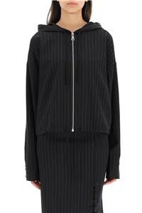 Logo Pinstripe Casual Jacket