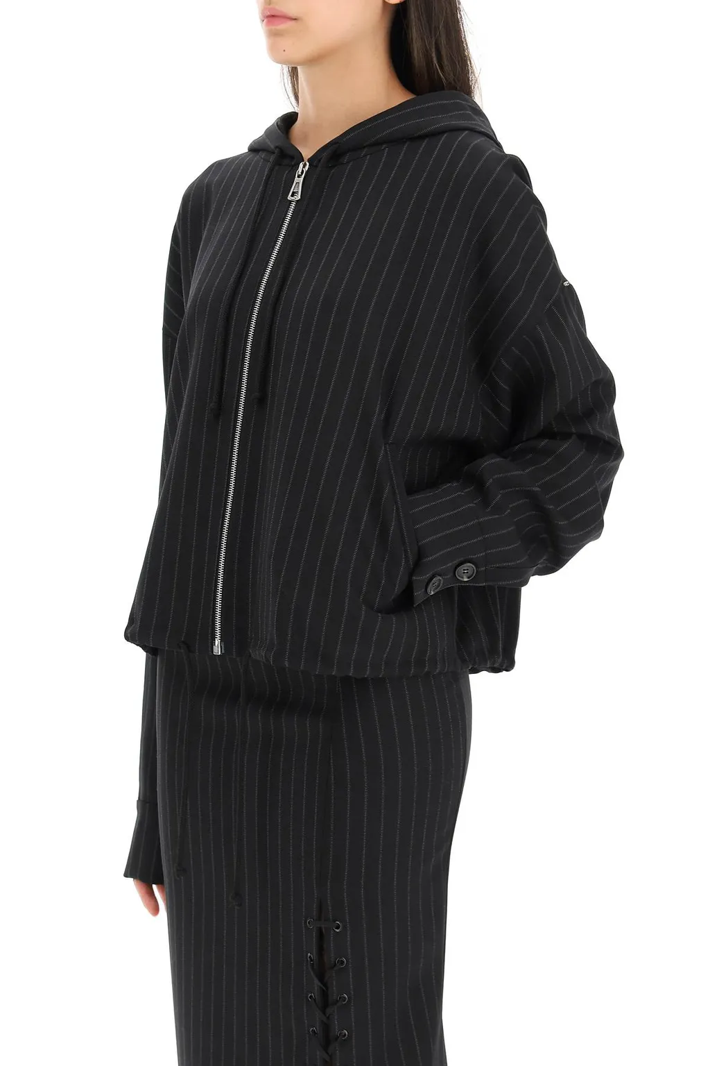 Logo Pinstripe Casual Jacket