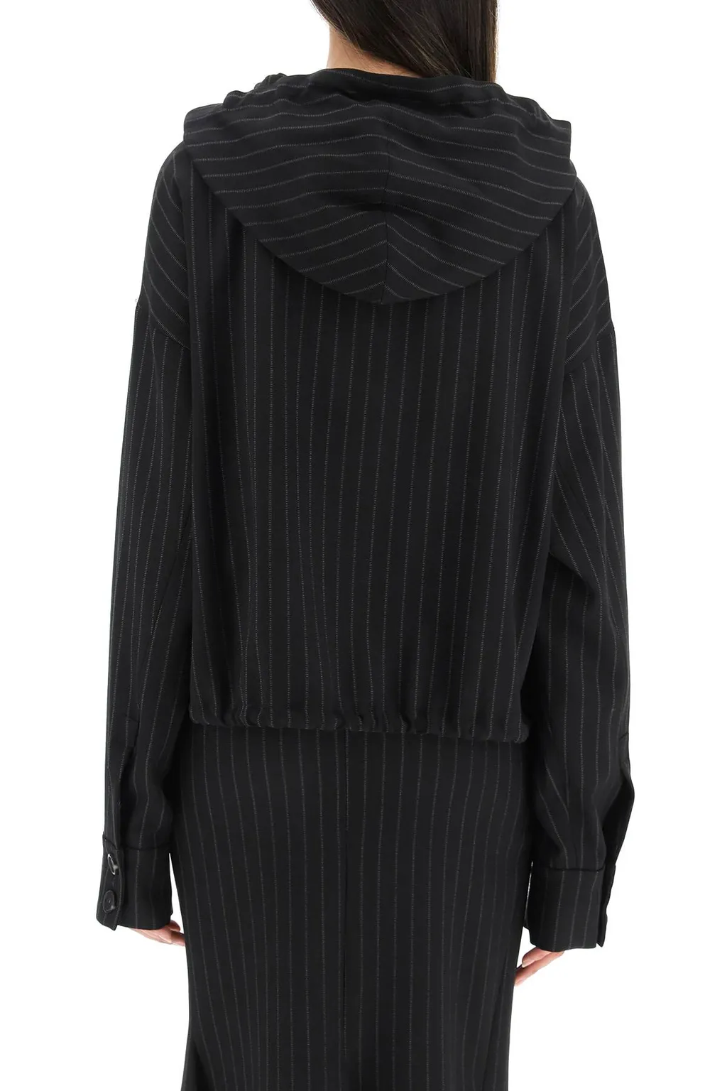 Logo Pinstripe Casual Jacket
