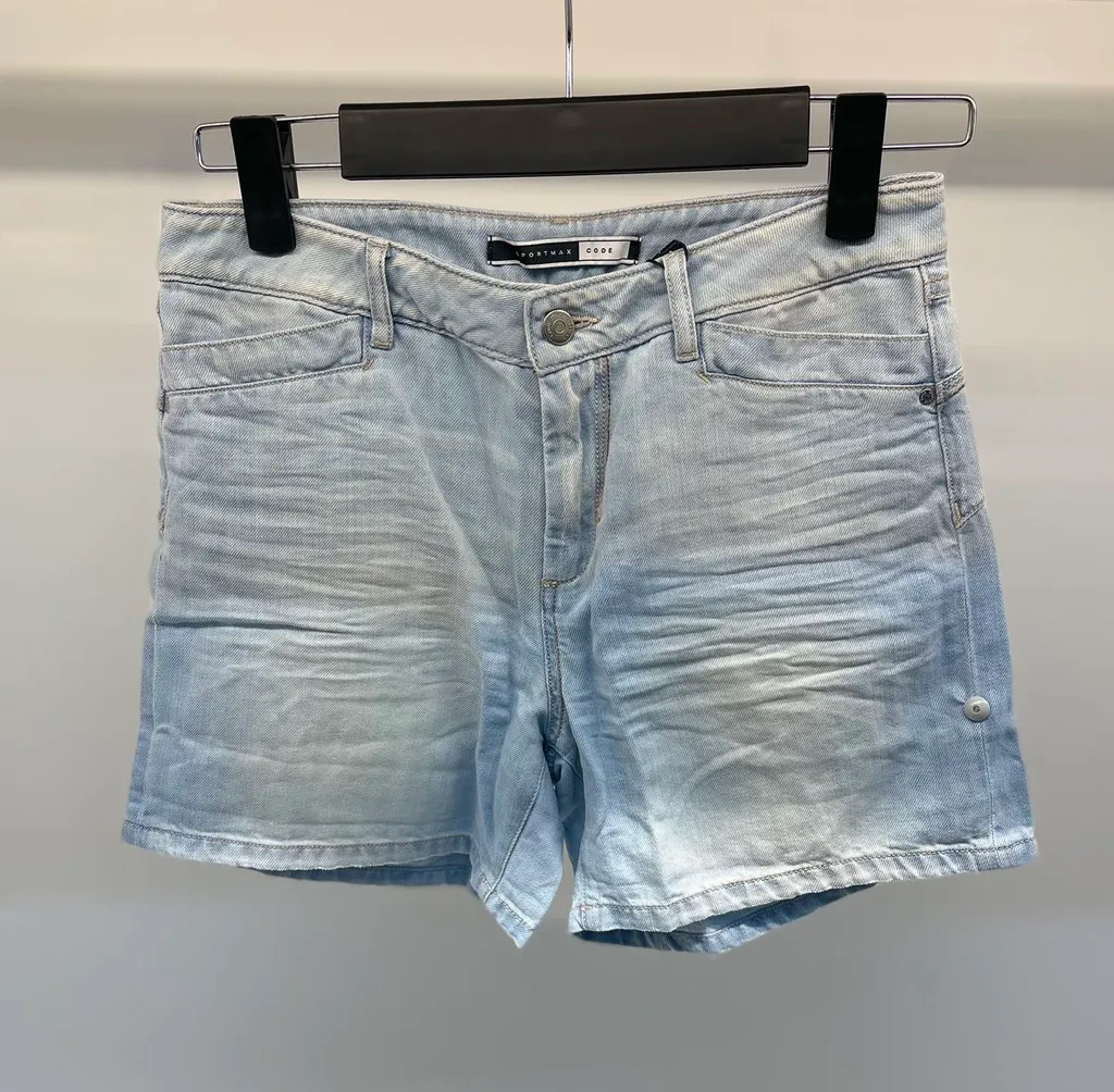 Belt-Loop Denim Shorts