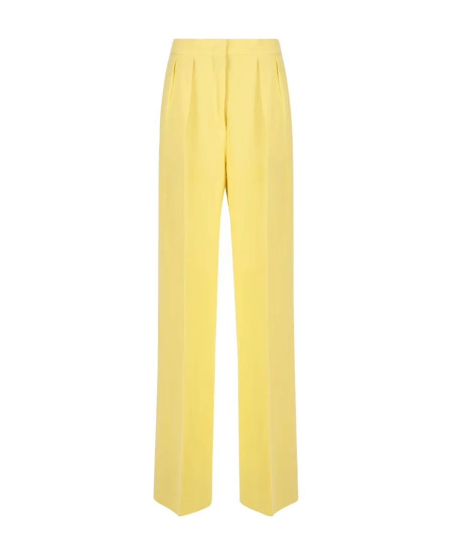 Pleat Detailed Straight Leg Trousers