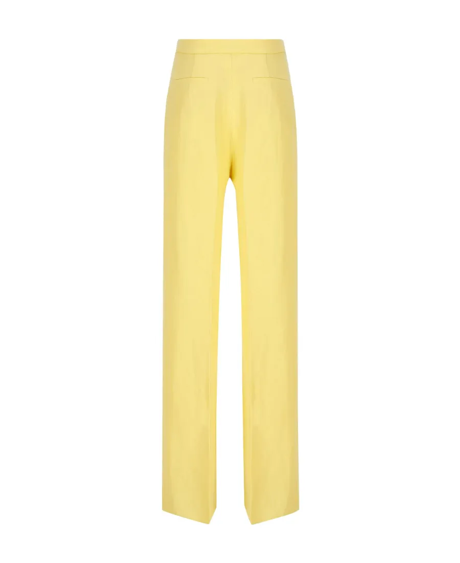 Pleat Detailed Straight Leg Trousers