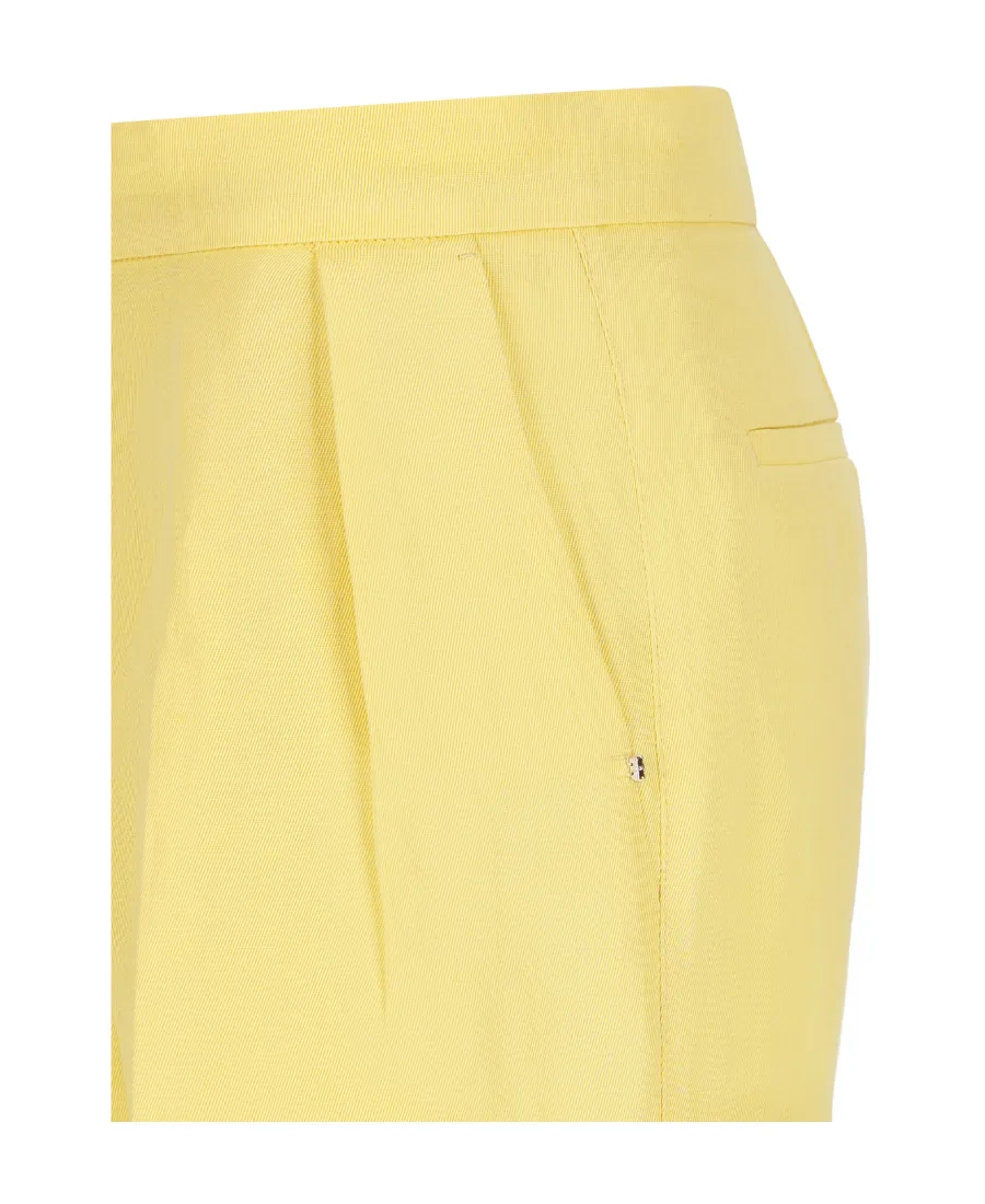 Pleat Detailed Straight Leg Trousers