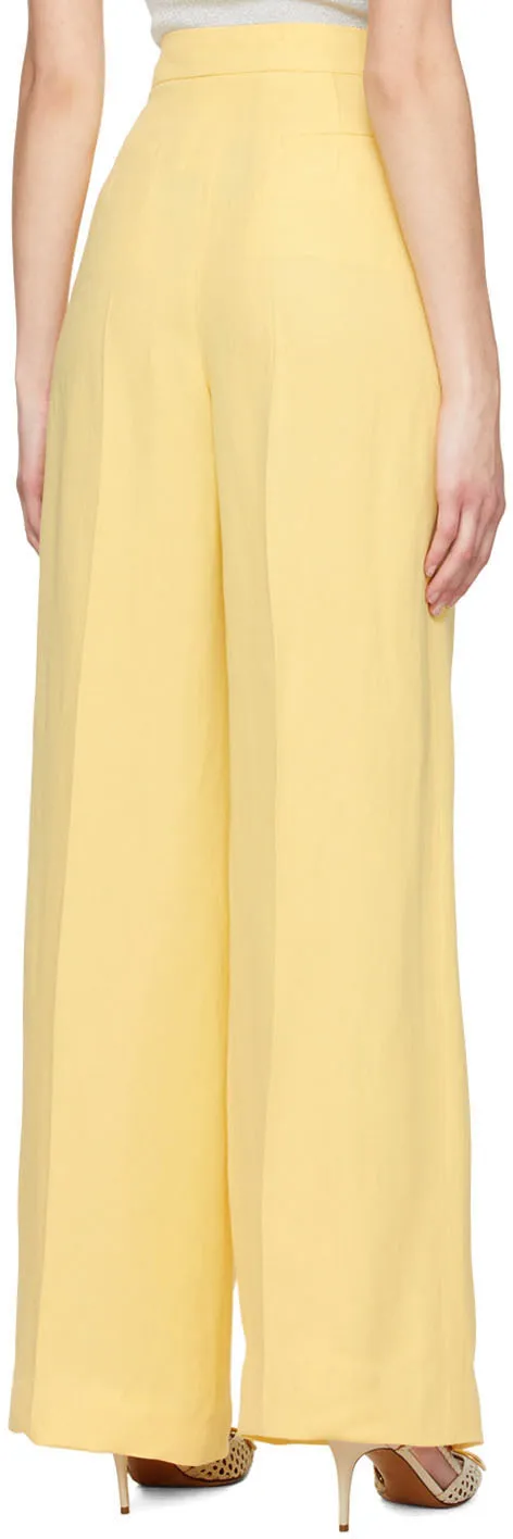 Pleat Detailed Straight Leg Trousers