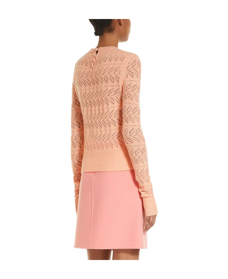 Perforated Crewneck Knitted Jumper