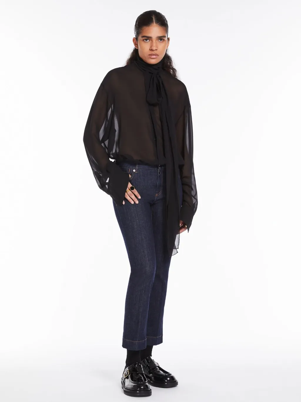 Cropped Low-Rise Bootcut Jeans