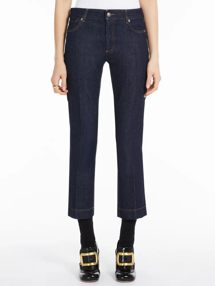 Cropped Low-Rise Bootcut Jeans