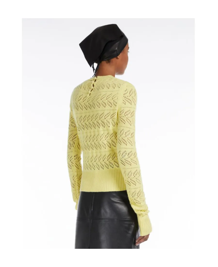 Open-Knit Ribbed-Trim Jumper