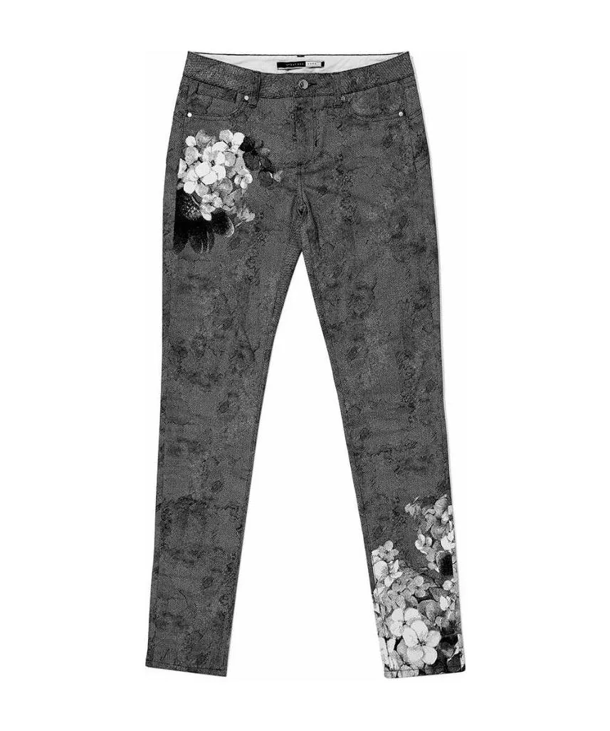Flower Printed Jeans