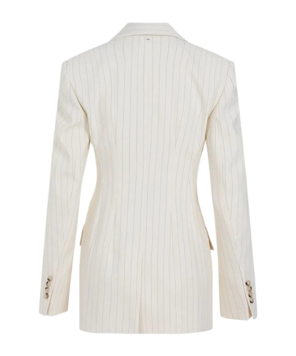 Striped Single-Breasted Jacket